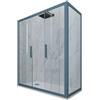 Forte BOX DOCCIA BLU NAVY VETRO TRASPARENTE 80X160 CM MOD. GLAM DUO