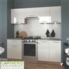 Garnero Arredamenti Cucina moderna completa bianca rovere MATRIX 200 cm lineare pensili design
