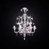 LAMPADARIO MURANO ORIGINALE A 6 LUCI BGA 2791/6 CLASSICO TRASPARENTE