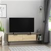 EFFEZETA Mobile Porta Tv 150 Cm Con Piedini In Metallo Furoki Effetto Legno