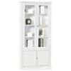 VETRINA CREDENZA CRISTALLIERA BIANCO OPACO ARTE POVERA CLASSICO CREDENZA