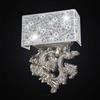 APPLIQUE IN LEGNO FOGLIA ARGENTO E PIZZO A 2 LUCI BGA 2657/AP NEOCLASSICO
