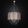 LAMPADARIO IN CRISTALLO E TESSUTO NEOCLASSICO 3 LUCI BGA 2662/S45 DESIGN SWAROVS
