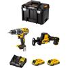 DeWALT Kit DWK204 (DCD796 + DCS369 + 2 x 2,0 Ah + DCB107 + TSTAK VI)