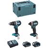 MAKITA Kit DLX2180TJ (DHP484 + DTD153 + 2 x 5,0 Ah + DC18RC + MAKPAC 3)