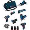 Bosch Powertools BOSCH Kit BMKB7-28BD3 (GSR 12V-15+GDR 12V-105+GWS 12V-76+GST 12V-70+GOP 12V-28+G