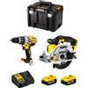 DeWALT Kit DWK214 (DCD996 + DCS391 + 2 x 5,0 Ah + DCB115 + TSTAK VI)