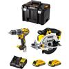 DeWALT Kit DWK201 (DCD796 + DCS391 + 2 x 2,0 Ah + DCB107 + TSTAK VI)