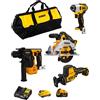 DeWALT Kit D12K402 (DCS512 + DCS312 + DCF801 + DCH072 + 1 x 3,0 Ah + 1 x 5,0 Ah