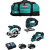 MAKITA Kit MPK18323B (DKP180 + DSS610 + DJV180 + 2 x 3,0 Ah + DC18RC + LXT600)