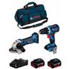 Bosch Powertools BOSCH Kit 18V BK209BAG (GSR 18V-60 C + GWS 18-125 V-LI + 2 x 5,0 Ah + GAL18V-40