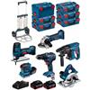 Bosch Powertools BOSCH Kit 18V BK602 (GST 18V-LIS+GKS 18V-LI+GSS 18V-10+GSR 18V-55+GBH 18V-21+GWS