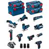 Bosch Powertools BOSCH Kit 12V BMK10-28DD3 (GSR12V-15+GDR12V-105+GKS12V-26+GWS12V-76+GST12V-70+GO