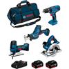 Bosch Powertools BOSCH Kit 18V BK404BAG (GSA 18 V-LI C + GST 18 V-LI S + GKS 18 V-LI + GSB 18V-21