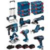 Bosch Powertools BOSCH Kit 18V BK702 (GST18V-LIS+GKS18V-LI+GBH18V-21+GWS18-125V-LI+GSR18V-55+GSA1