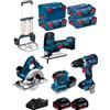 Bosch Powertools BOSCH Kit 18V BK403 (GST 18 V-LI S+GKS 18 V-LI+GSS 18V-10+GSR 18V-60 C+ 2x4,0Ah
