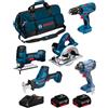 Bosch Powertools BOSCH Kit 18V BK502BAG (GSA 18 V-LI C + GST 18 V-LI S + GKS 18 V-LI + GSB 18V-21