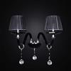 Mondoluce Applique in cristallo nero e trasparente a 2 luci BGA 2128/a2 design swarovsky