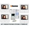 Bticino Kit videocitofono Bticino 4 famiglie quadrifamiliare vivavoce 100V16B 344652