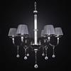 Mondoluce Lampadario in cristallo nero e trasparente a 6 luci BGA 2128/6 design swarovsky