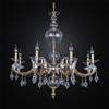 LAMPADARIO MURANO CLASSICO FOGLIA ORO E ARGENTO A 8 LUCI BGA 2675/8