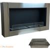 Piushopping CAMINO BIOETANOLO DA PARETE STUFA A INCASSO IN ACCIAIO 3,5 kW DESIGN MODERNO