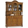 CREDENZA MADIA CRISTALLIERA NAPOLETANA NOCE SCURO ARTE POVERA LEGNO 150x43x230H