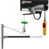Ribimex Paranco elettrico 200/400Kg 18/9mt Montacarichi con supporto a bandiera Ribimex