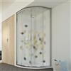Idralite BOX CABINA DOCCIA TONDO 80x80 SEMICIRCOLARE VETRO STAMPATO SCORREVOLE ANGOLARE
