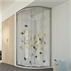 Idralite BOX CABINA DOCCIA TONDO 70x90 SEMICIRCOLARE VETRO TRASPARENTE SCORREVOLE BAGNO