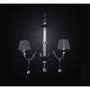 Mondoluce Lampadario in cristallo nero e trasparente a 3 luci BGA 2128/3 design swarovsky