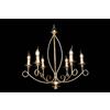 LAMPADARIO IN FERRO BATTUTO A 6 LUCI COLL. BGA 1465 NEOCLASSICO