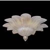 PLAFONIERA A 5 LUCI D.50CM CON 12 FOGLIE GRANIGLIA CRISTALLO BGA 1406/12F