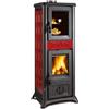Nordica Stufa a Legna con Forno NORDICA Gemma Bordeaux ghisa 7,2 kw 206 m3 riscaldabili