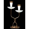 LUME GRANDE IN FERRO BATTUTO E OTTONE NEOCLASSICO A 2 LUCI BGA 1453