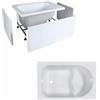 COLACRIL VASCA PEGA 120X70 A SEDILE CON TELAIO PANNELLO FRONTALE E LATERALE
