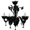 LAMPADARIO MURANO MODERNO NERO A 5 LUCI BGA 2881/5