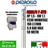 Pedrollo 4SR6/9 POMPA COMPLETA SOMMERSA X POZZI 4" PEDROLLO 4SR6M/ HP1.5 150LT/MIN