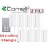 Comelit kit citofono otto famiglie comelit 2 fili kca2061 8 famiglie citofoni 2738wa