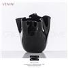 Venini - Vaso Fazzoletto 700.02 Nero - H 24 cm /inch 9.44