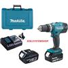 MAKITA DHP453RFE TRAPANO AVVITATORE CON PERCUSSIONE 2 BATTERIE LITIO 18V 3.0AH