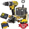 Dewalt kit utensili a batteria 18V - Trapano DCD796 + Smerigliatrice DCG405 - 1