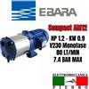 EBARA POMPA EBARA COMPACT AM12 HP1.2 V230 - ELETTROPOMPA multistadio super silenziata