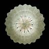 PLAFONIERA A 5 LUCI D.60CM CON 12 FOGLIE GRANIGLIA CRISTALLO AMBRA BGA 464/12F