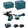 MAKITA Kit DLX2125MJ1 (DGA504 + DHR243 + 2 x 4,0 Ah + DC18RC + MAKPAC 3 + MAKPAC