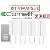 Comelit KIT CITOFONICO CITOFONO QUADRIFAMILIARE COMELIT 2 FILI KCA2061 A 4 FAMIGLIE