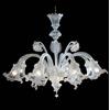 LAMPADARIO MURANO ORIGINALE A 8 LUCI TRASPARENTE COLL. BGA 590/8B