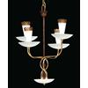 LAMPADARIO INGRESSO IN FERRO BATTUTO E OTTONE NEOCLASSICO A 4 LUCI BGA 1453