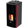 Termostufa A Pellet King 17DD Idro 17 kW Bordeaux Con Ventilazione