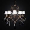 ilab Lampadario classico in ferro battuto e cristallo a 10 luci BGA 2244-10cp